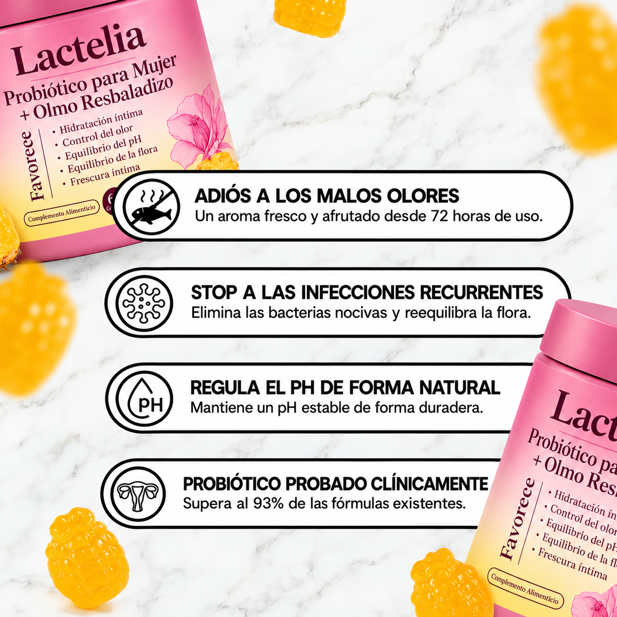 Gominolas para la Flora Íntima, Frescor y pH Equilibrado
